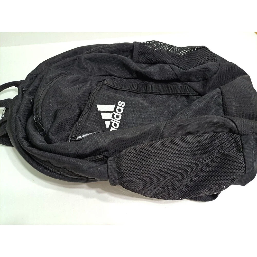 Adidas Backpack Black Load Spring Bookbag Multiple Pockets Laptop Y2K